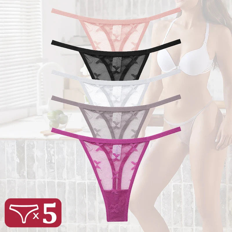Mesh G-String Women's Panties Transparent Underwear - Zalixer