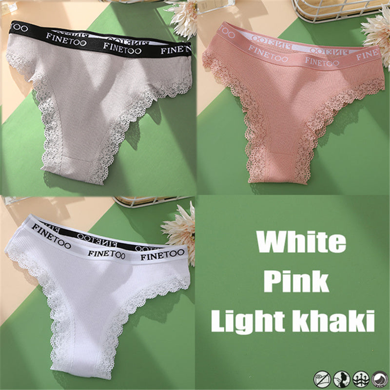 Ladies Briefs High Slit Lace Panties - Zalixer