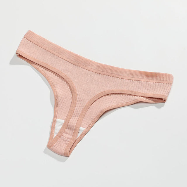 New Female Cotton Panties Low Thong - Zalixer