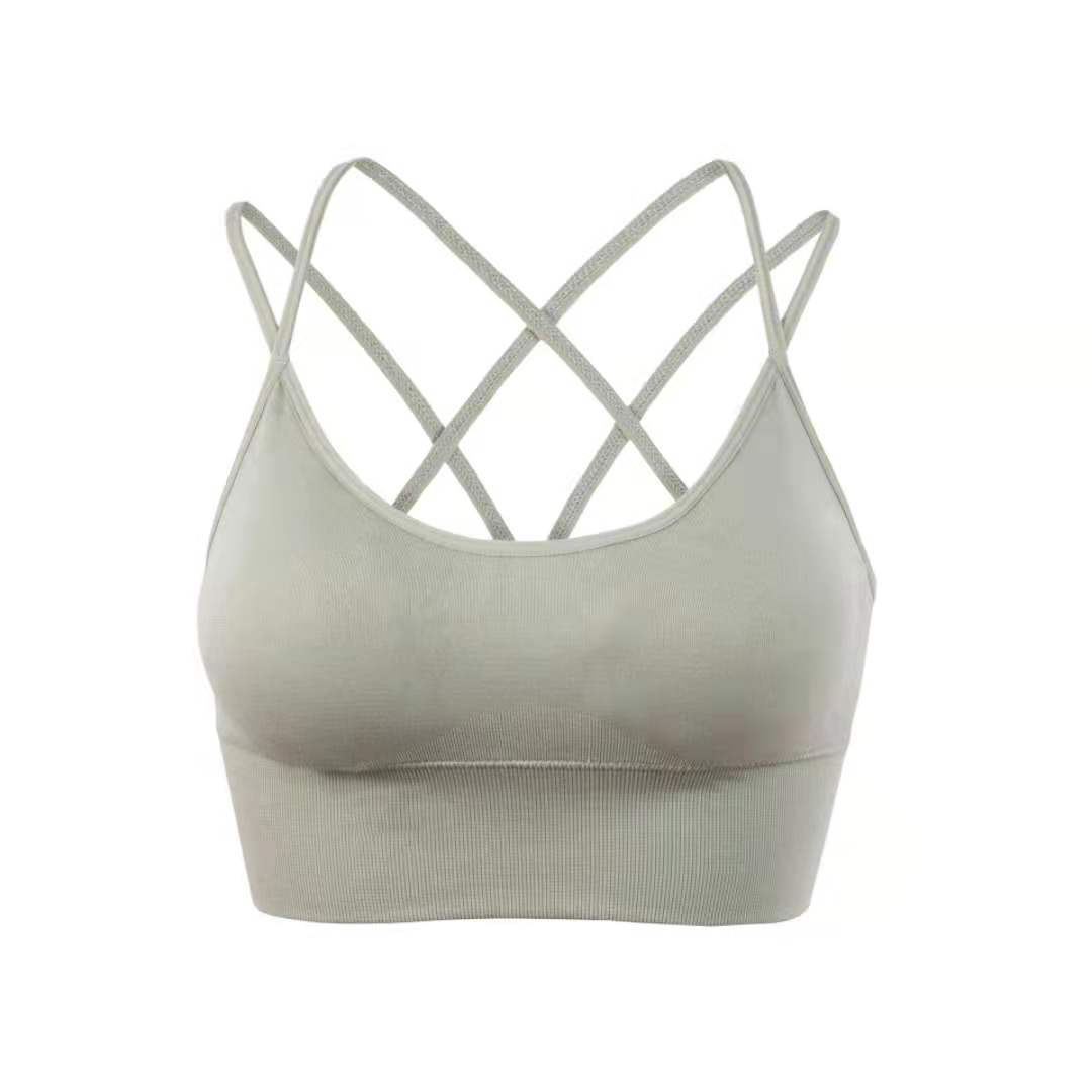 Cross Beauty Back Yoga Sports Bra Without Steel Ring - Zalixer