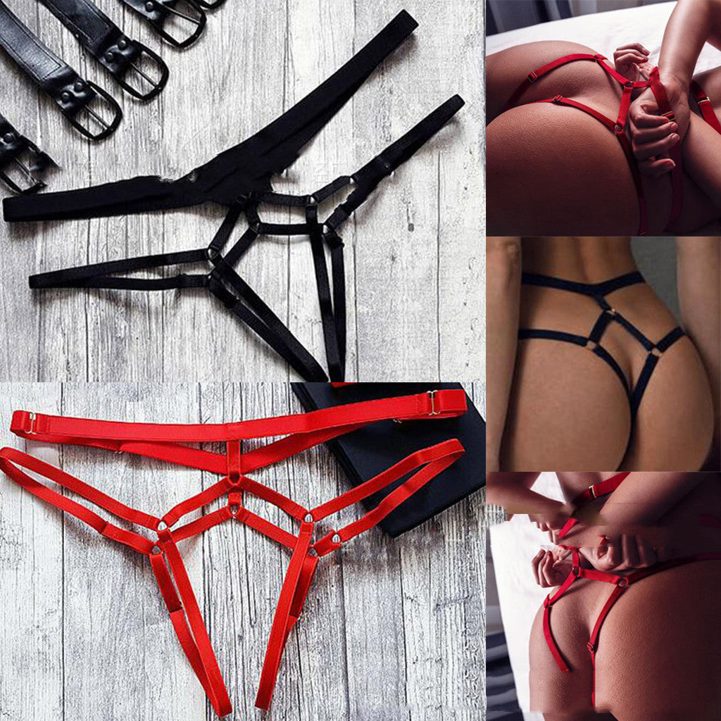 File Shoulder Strap Panties Ladies Transparent Beautiful Buttocks Laces - Zalixer