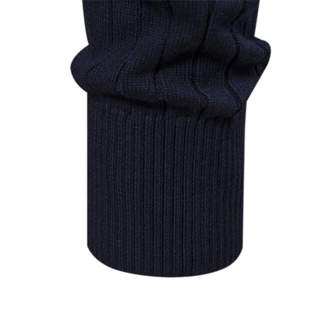 Half-zipper Pullover Sweater Men's Fashion Casual Stand Collar Long-sleeved Knitted Tops Fall Winter Clothing - Zalixer