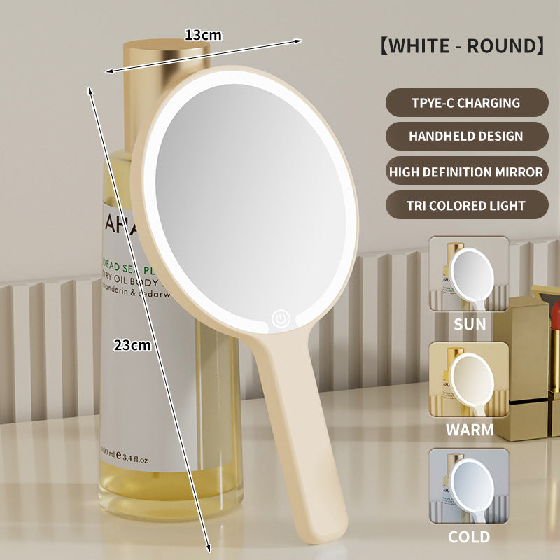 Led Make-up Mirror Handheld Mirror Portable With Light - Zalixer