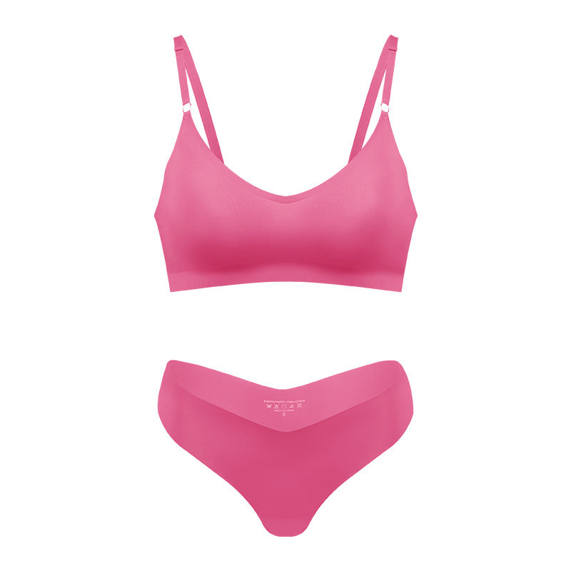 Women's V-neck Breathable Underwear Bra Panties Set - Zalixer