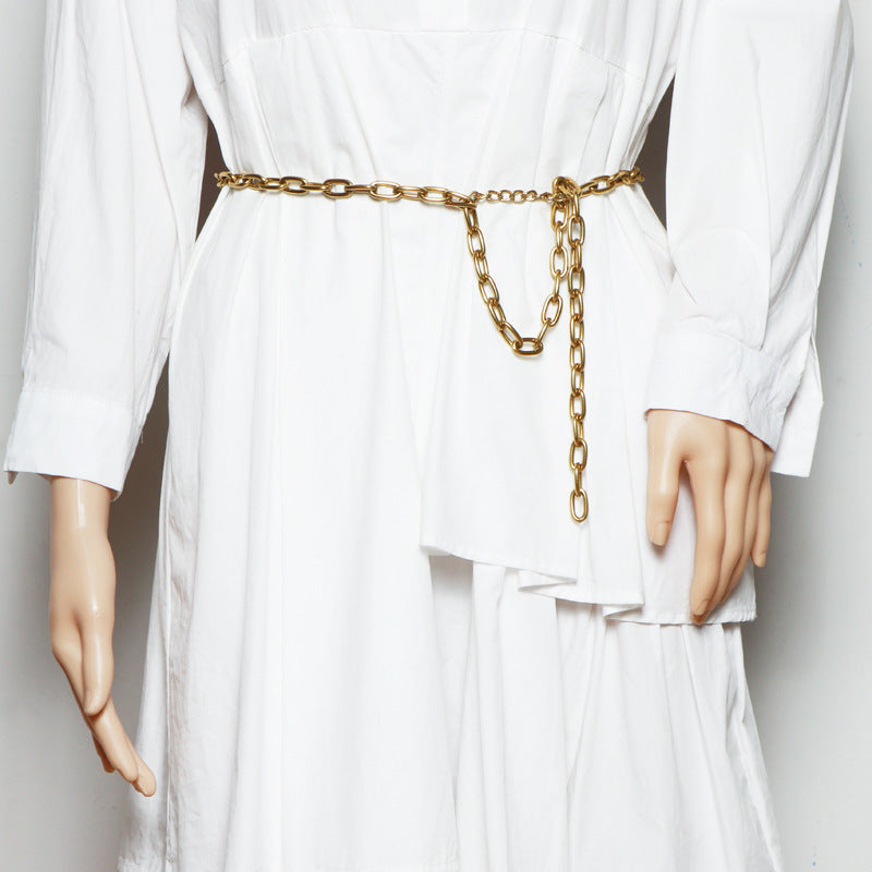 Chain With Shirt Dress And Jeans Accessories - Zalixer
