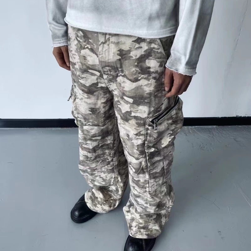 Spring New Retro Desert Camouflage Cargo Pants