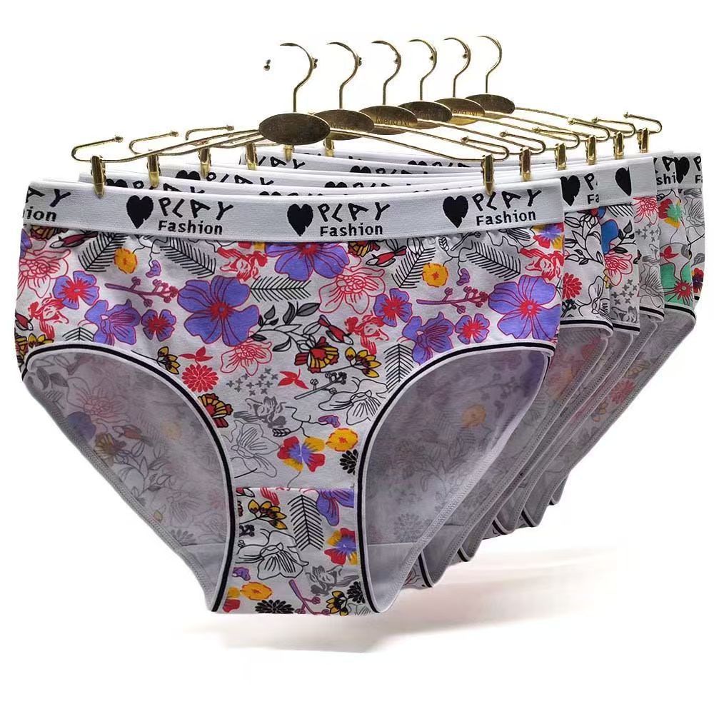 Women's Sexy Cotton Printed Cute Panties - Zalixer