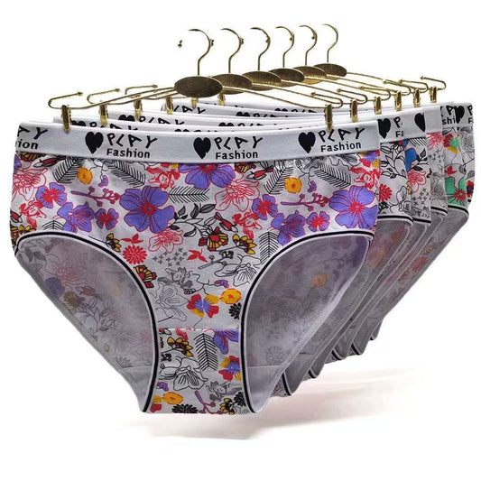 Women's Sexy Cotton Printed Cute Panties - Zalixer