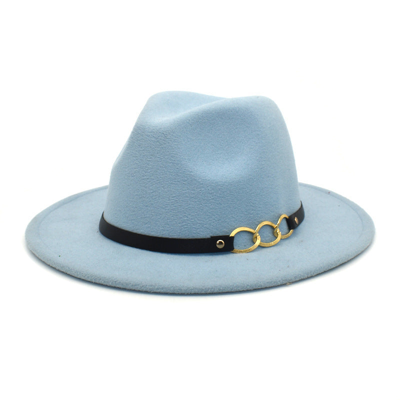 Women's Woolen Top Hat Belt Accessories - Zalixer