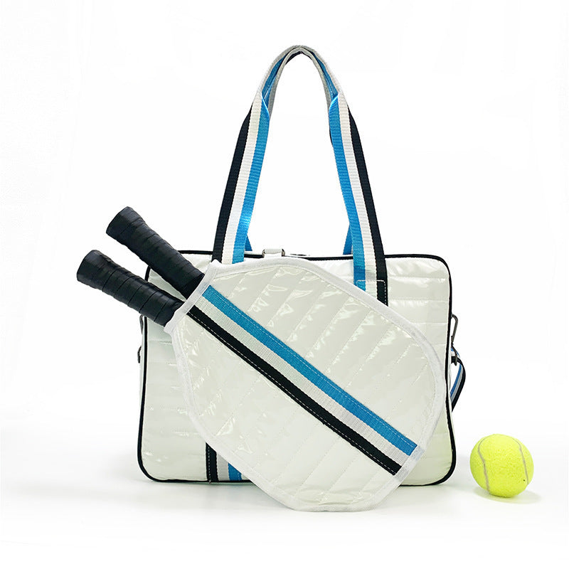 Fashion Striped Hand-carrying Crossbody Shoulder Tennis Pack